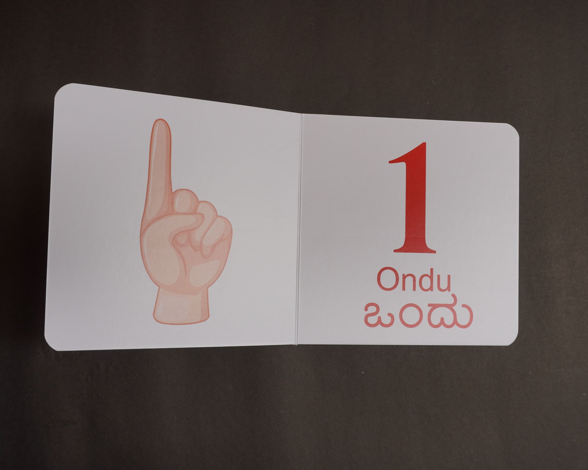 Interior spread - Kannada Numbers Book